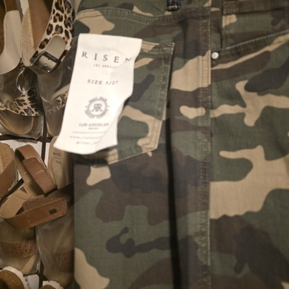 Risen Women's Camouflage Flare Jeans - Picture 1 of 6